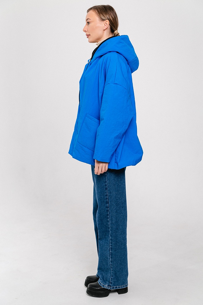 Куртка женская в голубом цвете с капюшоном | Capitol