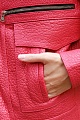 Куртка женская, натуральная кожа (подкадка 100% полиэстер) в порошковом цвете | Capitol