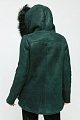 Куртка женская, мех овчины с капюшоном,отделка мех чернобурки | Capitol