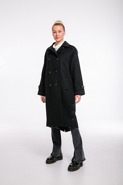 Оригинальное женское пальто со шлицами по бокам | Capitol