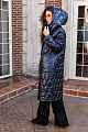 Полупальто женское с капюшоном в синем цвете | Capitol