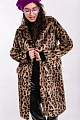 Пальто женское из искусственного меха с леопардовым принтом | Capitol